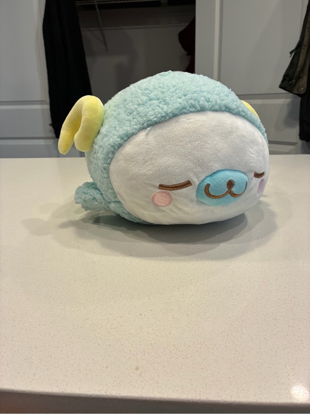 San-X Mamegoma Blue Ram Squishmallow